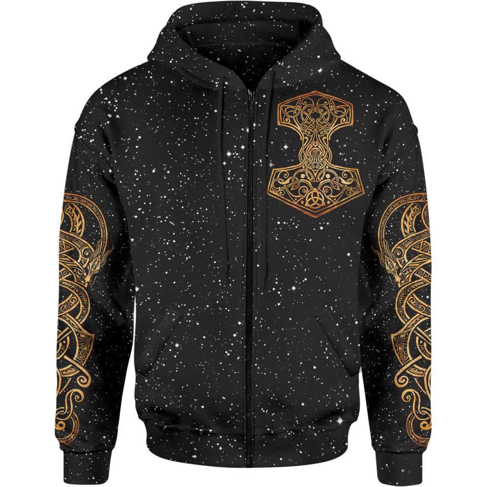 Theft Of Mjolnir Zip Hoodie-Myprintsy