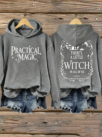 There Is A Little Witch In All Of Us - Halloween Witch Shirt Hooded Sweater-Myprintsy