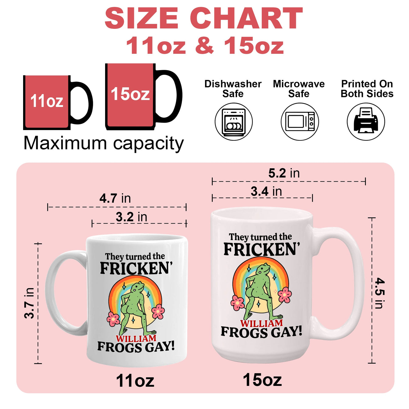 They Turned The Fricken' Frogs Gay - Personalized Mug-Myprintsy