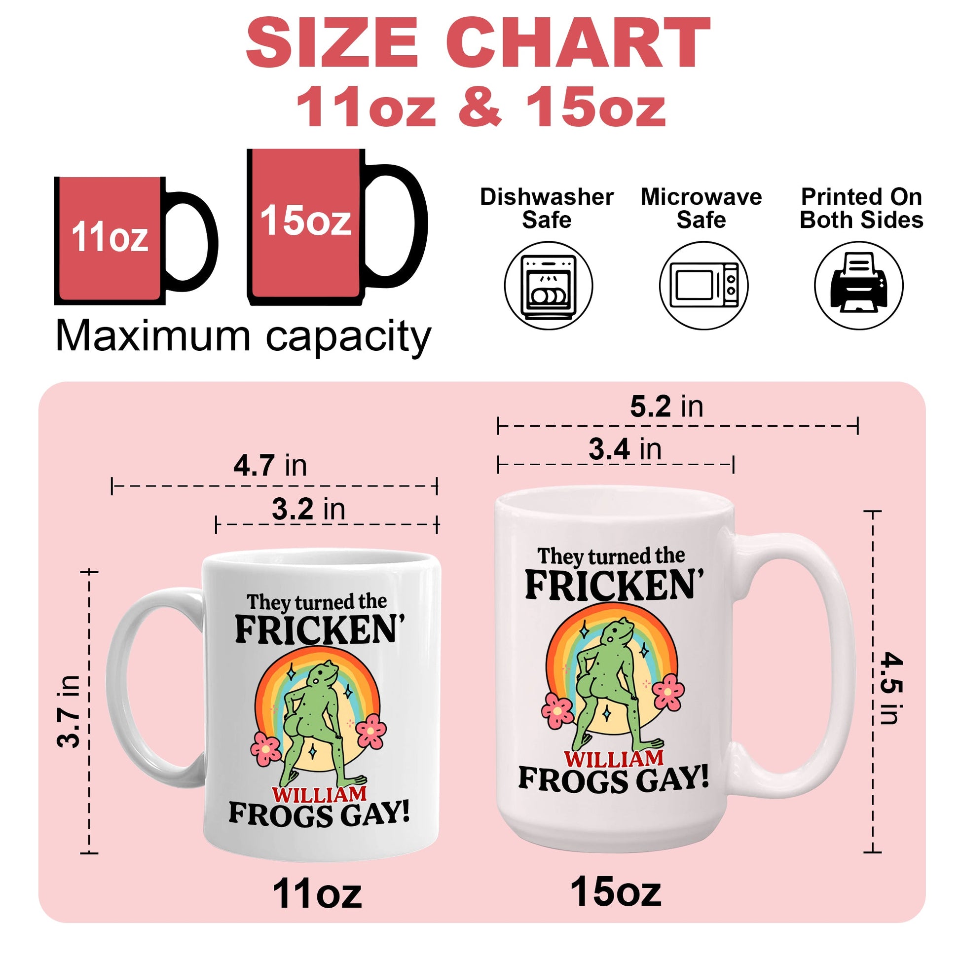 They Turned The Fricken' Frogs Gay - Personalized Mug-Myprintsy