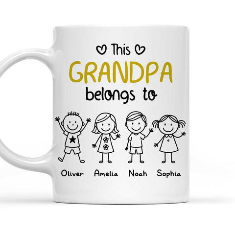 This Grandpa Belongs To Us - Personalized Coffee Mug-Myprintsy