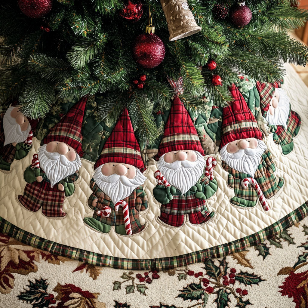 Tiding Joy Quilted Christmas Tree Skirt-Myprintsy