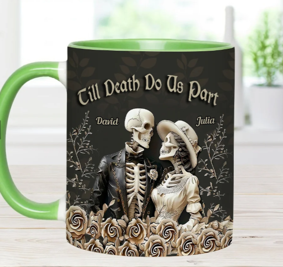 Till Death Do Us Part - Personalized Couple Accent Mug-Myprintsy