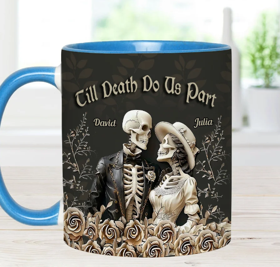 Till Death Do Us Part - Personalized Couple Accent Mug-Myprintsy
