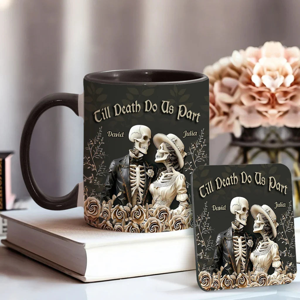 Till Death Do Us Part - Personalized Couple Accent Mug-Myprintsy