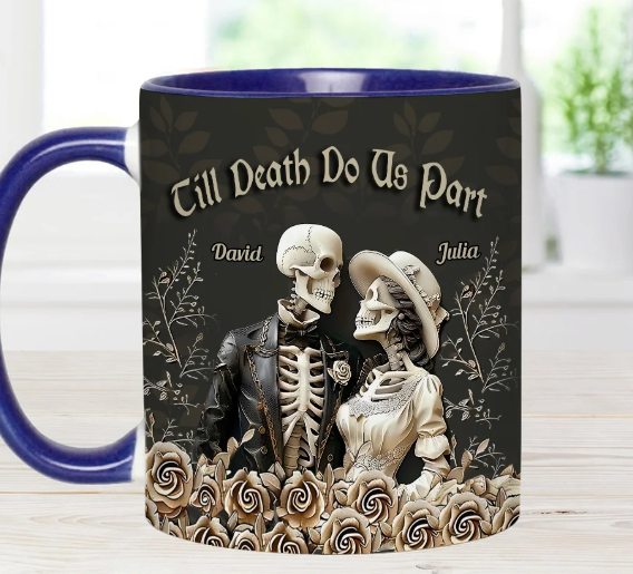Till Death Do Us Part - Personalized Couple Accent Mug-Myprintsy