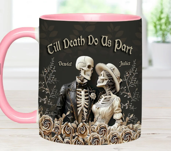 Till Death Do Us Part - Personalized Couple Accent Mug-Myprintsy