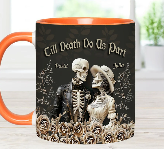 Till Death Do Us Part - Personalized Couple Accent Mug-Myprintsy