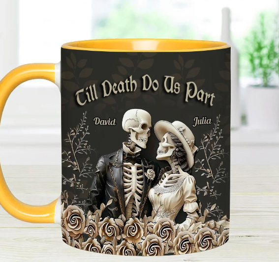 Till Death Do Us Part - Personalized Couple Accent Mug-Myprintsy
