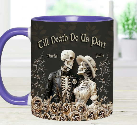 Till Death Do Us Part - Personalized Couple Accent Mug-Myprintsy