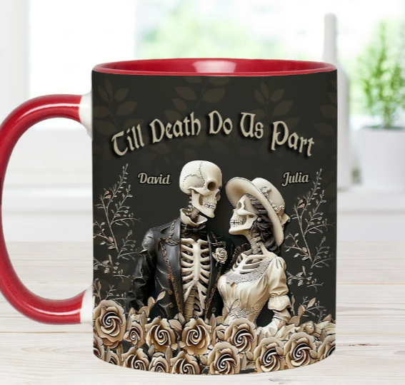 Till Death Do Us Part - Personalized Couple Accent Mug-Myprintsy