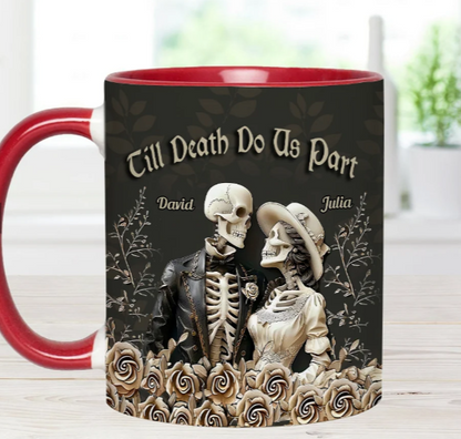 Till Death Do Us Part - Personalized Couple Accent Mug-Myprintsy