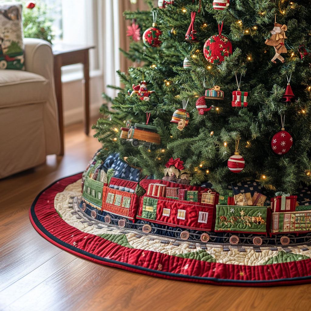 Timeless Glow Quilted Christmas Tree Skirt VTQ-Myprintsy