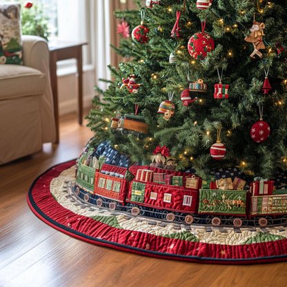 Timeless Glow Quilted Christmas Tree Skirt VTQ-Myprintsy