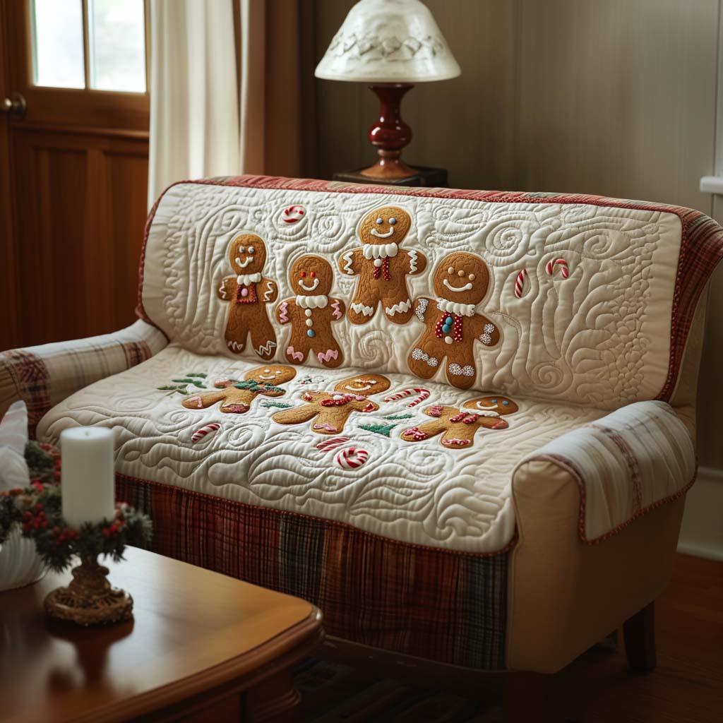 Tinsel Sparkle Quilted Sofa Cover VTQ-Myprintsy