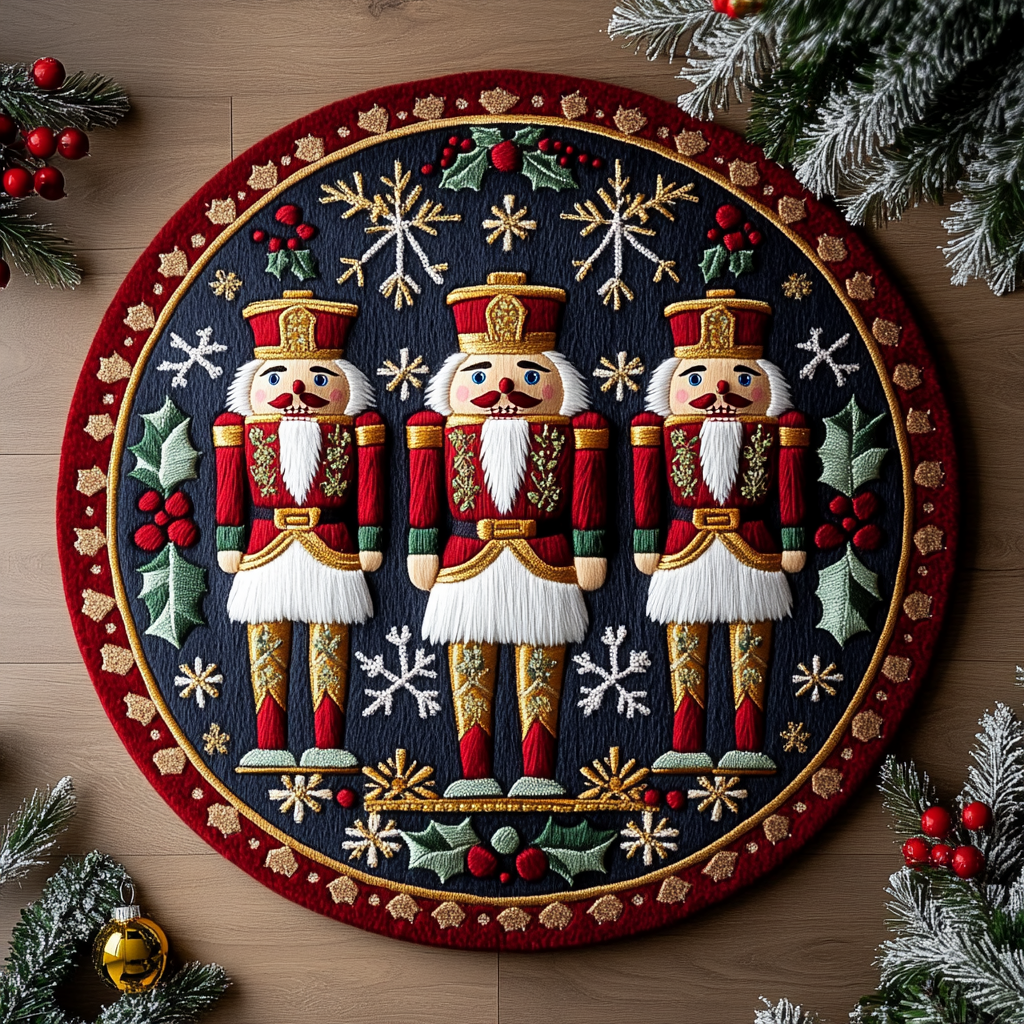 Tinsel Town Quilted Round Mat VTQ-Myprintsy