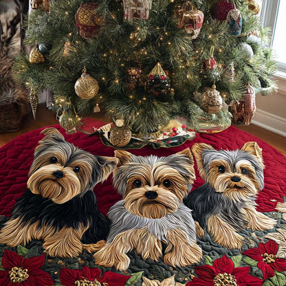 Tiny Joy Quilted Christmas Tree Skirt-Myprintsy