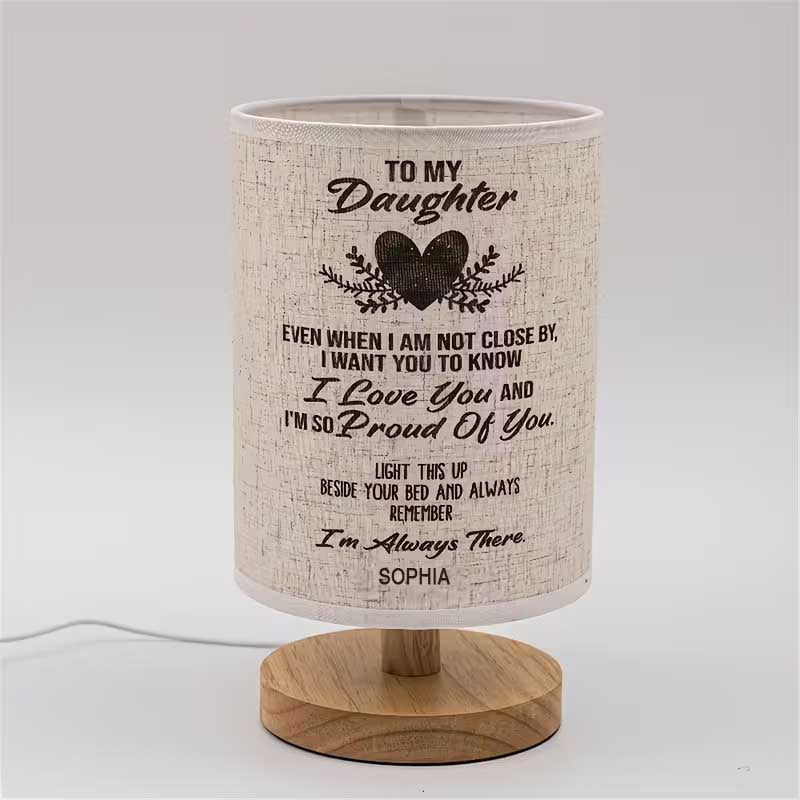To My Daughter, I Am Always There - Personalized Fabric Lamp-Myprintsy