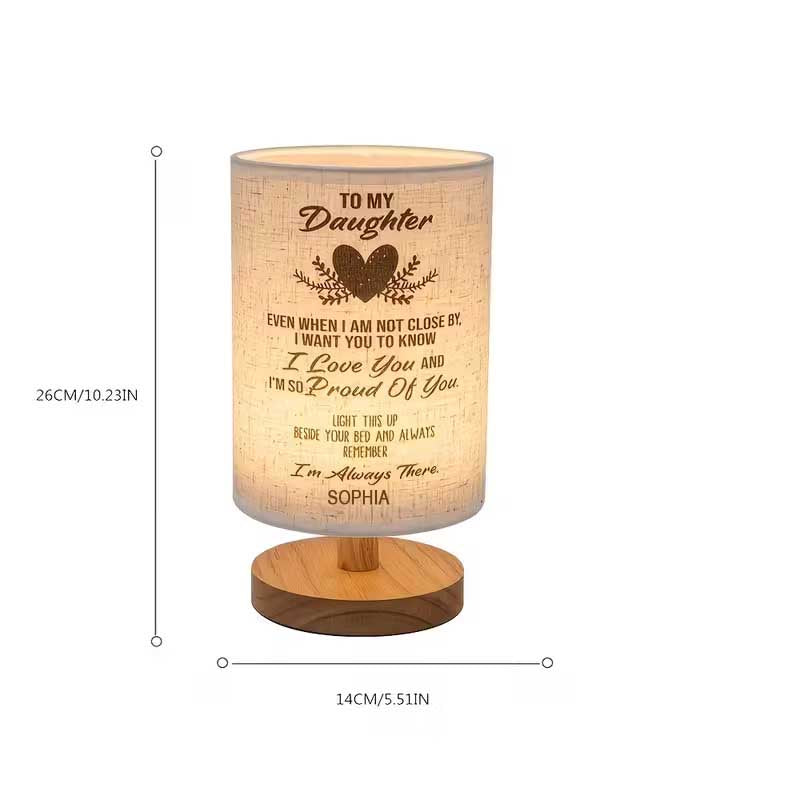 To My Daughter, I Am Always There - Personalized Fabric Lamp-Myprintsy