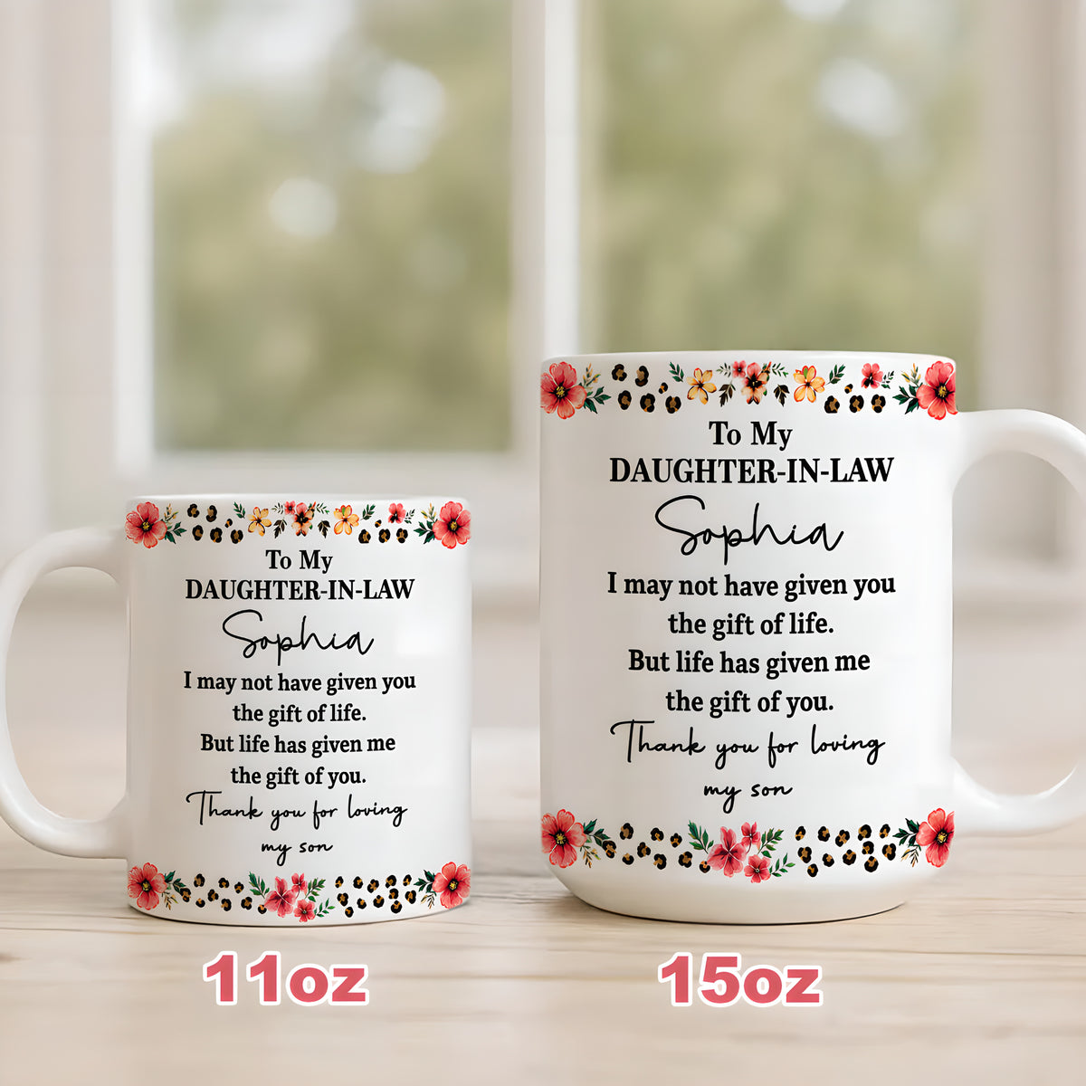 To My Daughter In Law - Personalized Coffee Mug - Gift For Daughter-in-law-Myprintsy