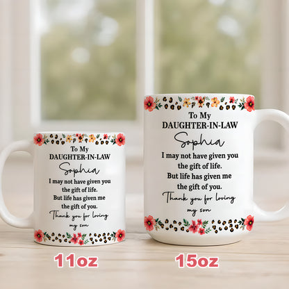 To My Daughter In Law - Personalized Coffee Mug - Gift For Daughter-in-law-Myprintsy