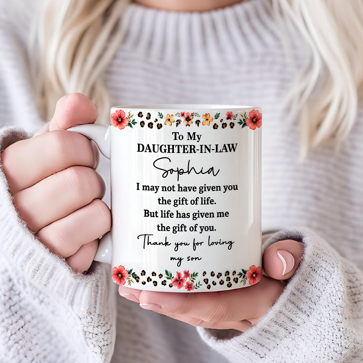 To My Daughter In Law - Personalized Coffee Mug - Gift For Daughter-in-law-Myprintsy