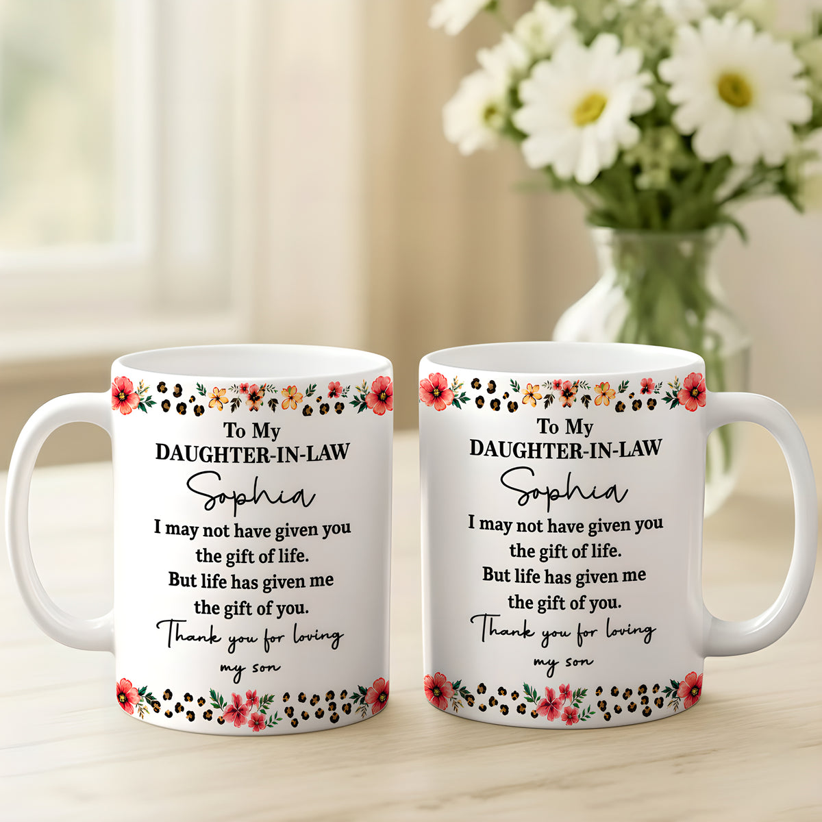 To My Daughter In Law - Personalized Coffee Mug - Gift For Daughter-in-law-Myprintsy
