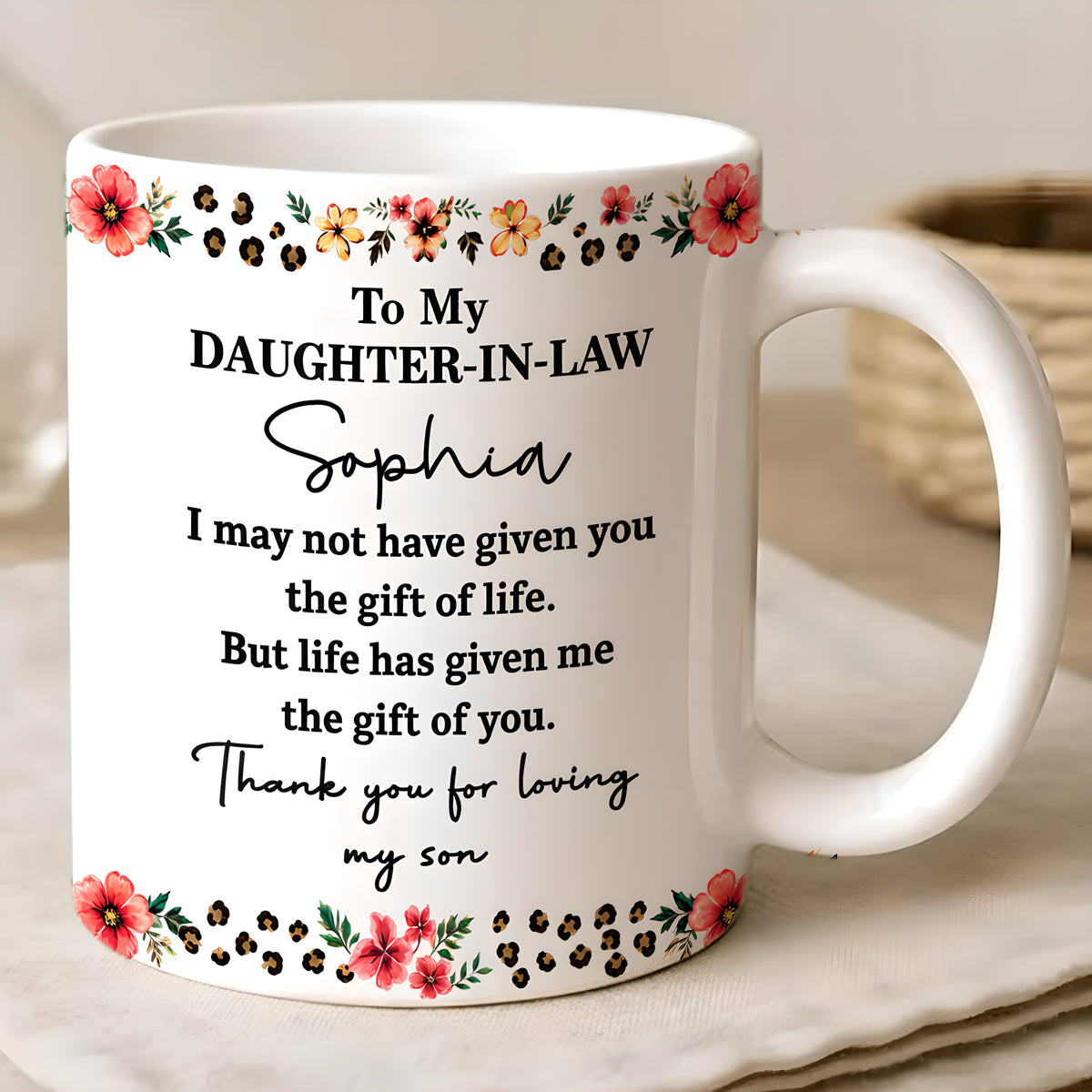 To My Daughter In Law - Personalized Coffee Mug - Gift For Daughter-in-law-Myprintsy