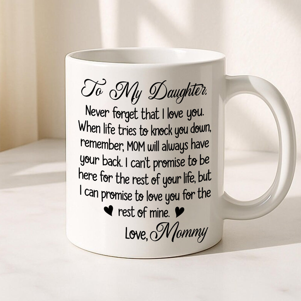 To My Daughter Never Forget That I Love You - Personalized Coffee Mug-Myprintsy