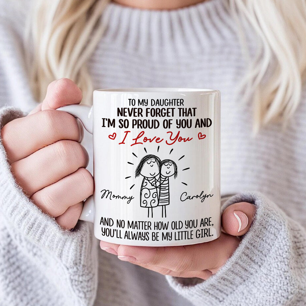 To My Daughter Never Forget That I'm So Proud Of You Mug - Personalized Coffee Mug - Gift For A Special Daughter-Myprintsy