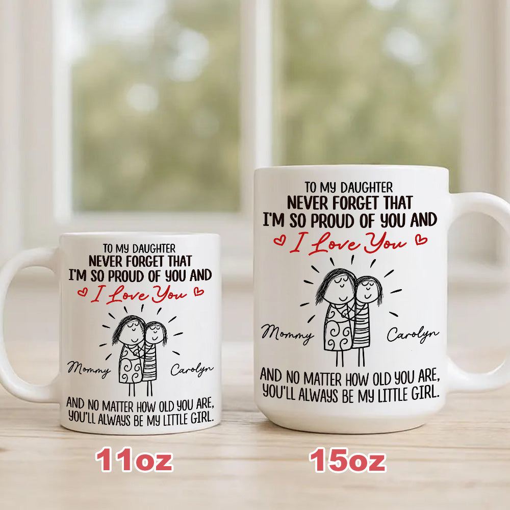 To My Daughter Never Forget That I'm So Proud Of You Mug - Personalized Coffee Mug - Gift For A Special Daughter-Myprintsy