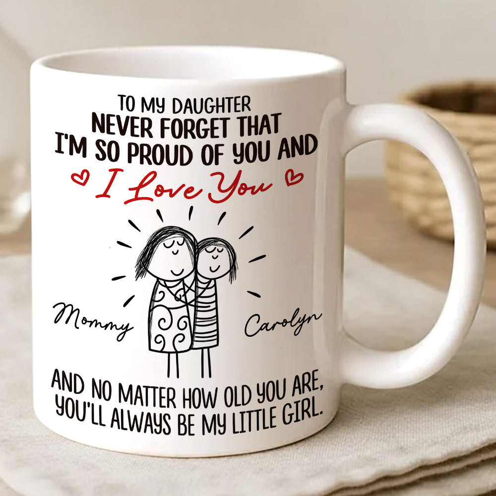To My Daughter Never Forget That I'm So Proud Of You Mug - Personalized Coffee Mug - Gift For A Special Daughter-Myprintsy
