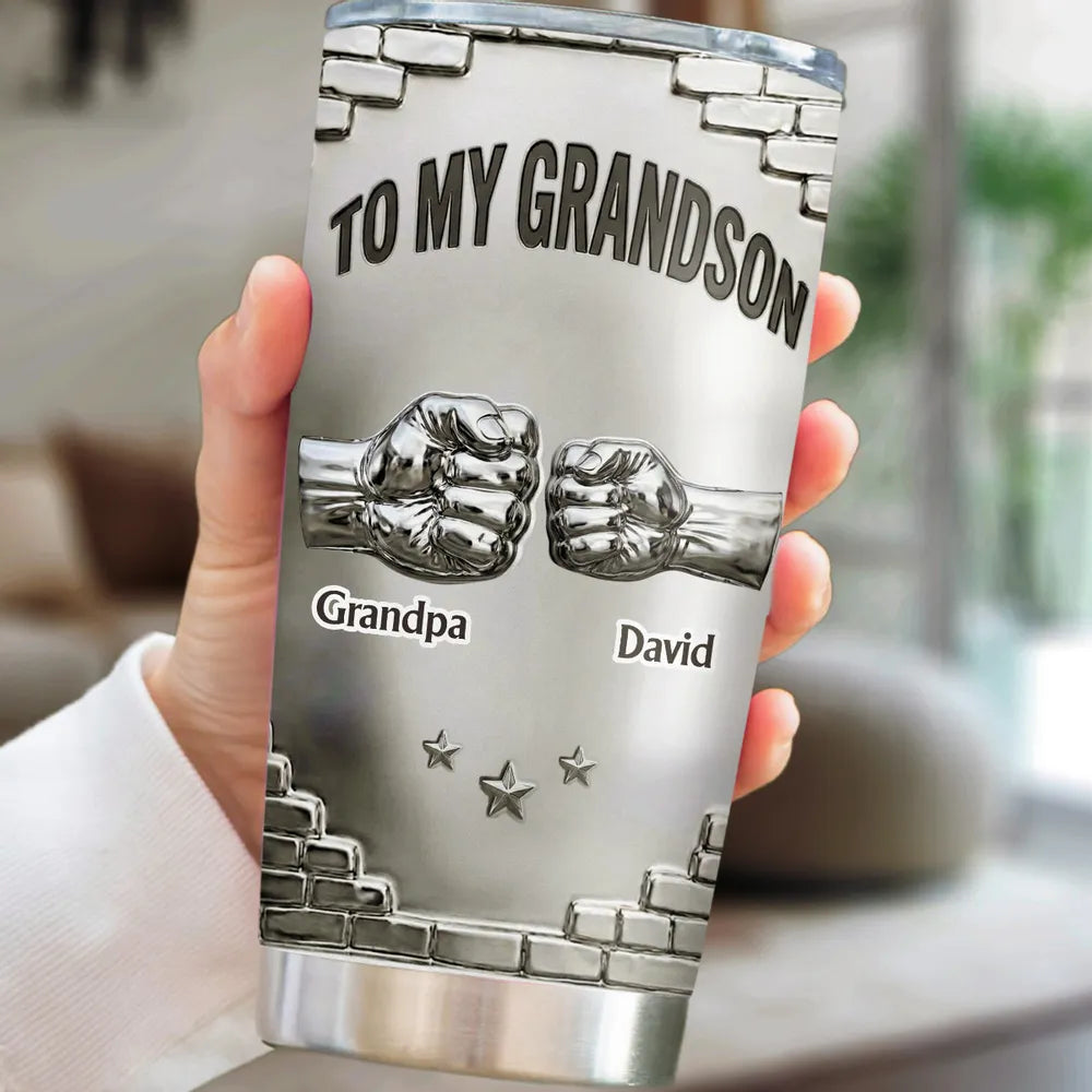 To My Grandson I Believe In You - Personalized 3D Effect Tumbler-Myprintsy