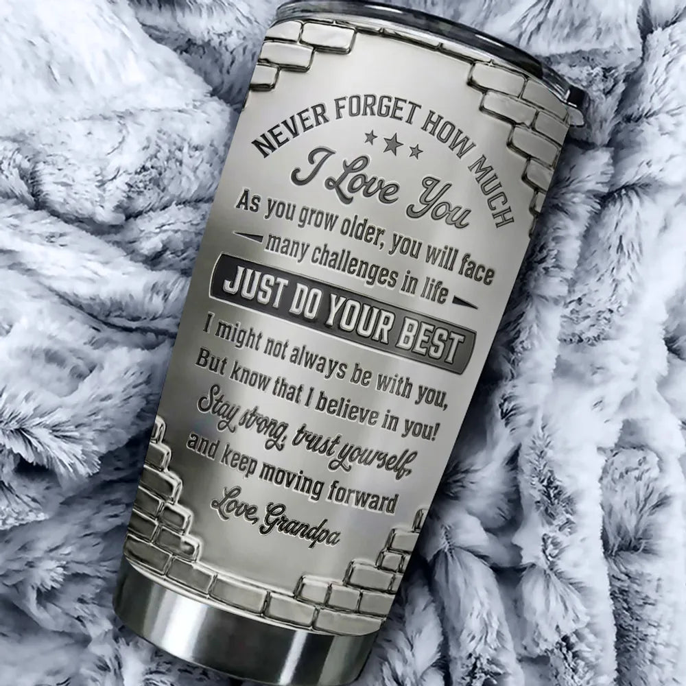 To My Grandson I Believe In You - Personalized 3D Effect Tumbler-Myprintsy