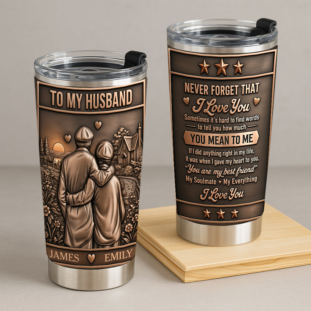 To My Husband I Love You You Mean To Me - Personalized Tumbler Cup-Myprintsy