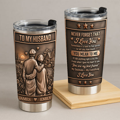 To My Husband I Love You You Mean To Me - Personalized Tumbler Cup-Myprintsy