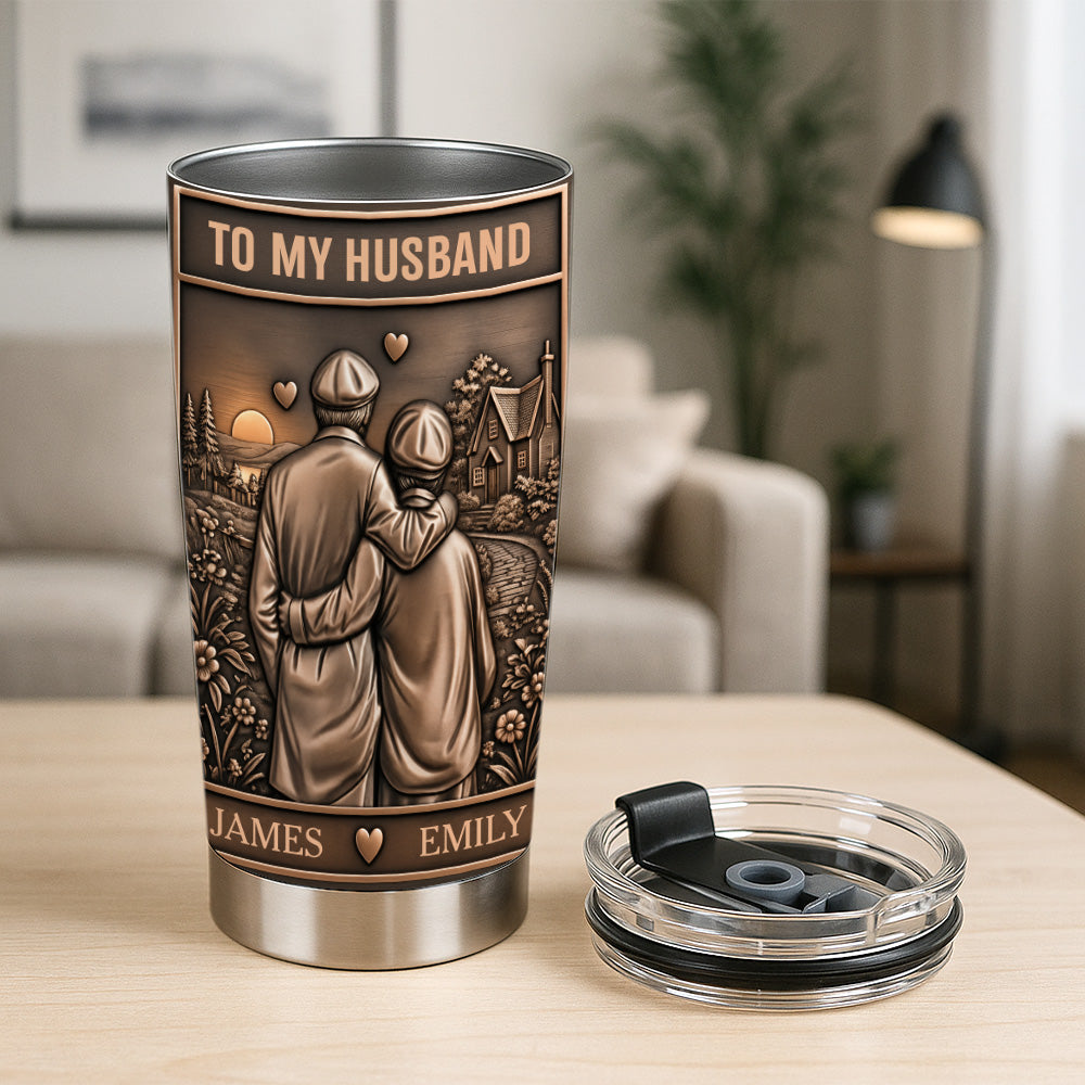 To My Husband I Love You You Mean To Me - Personalized Tumbler Cup-Myprintsy