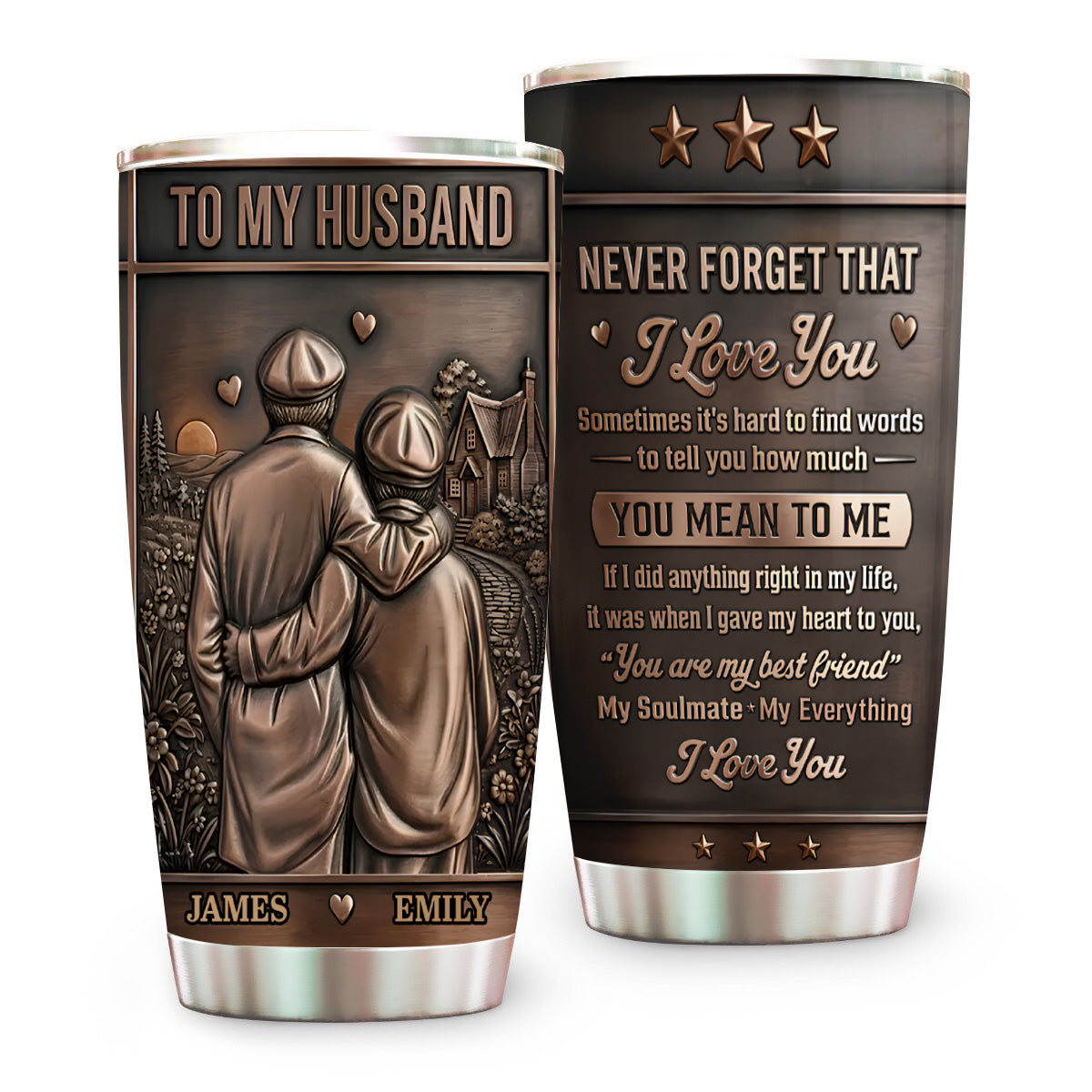 To My Husband I Love You You Mean To Me - Personalized Tumbler Cup-Myprintsy