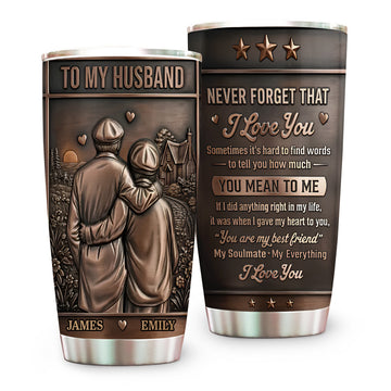 To My Husband I Love You You Mean To Me - Personalized Tumbler Cup-Myprintsy
