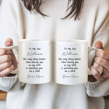 To My Son, Personalized Mug - Gift From Mum-Myprintsy