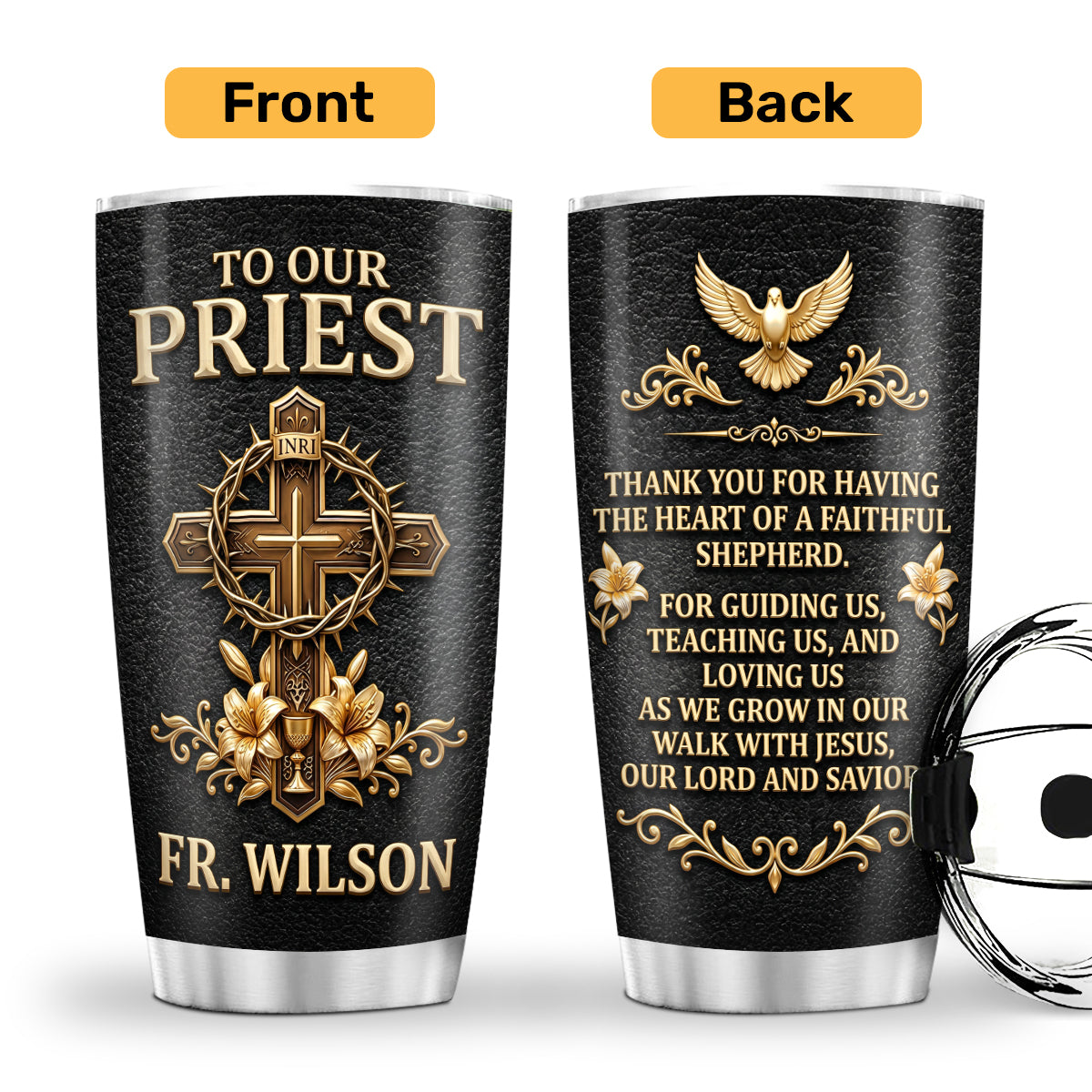 To Our Priest - Personalized Stainless Steel Tumbler-Myprintsy