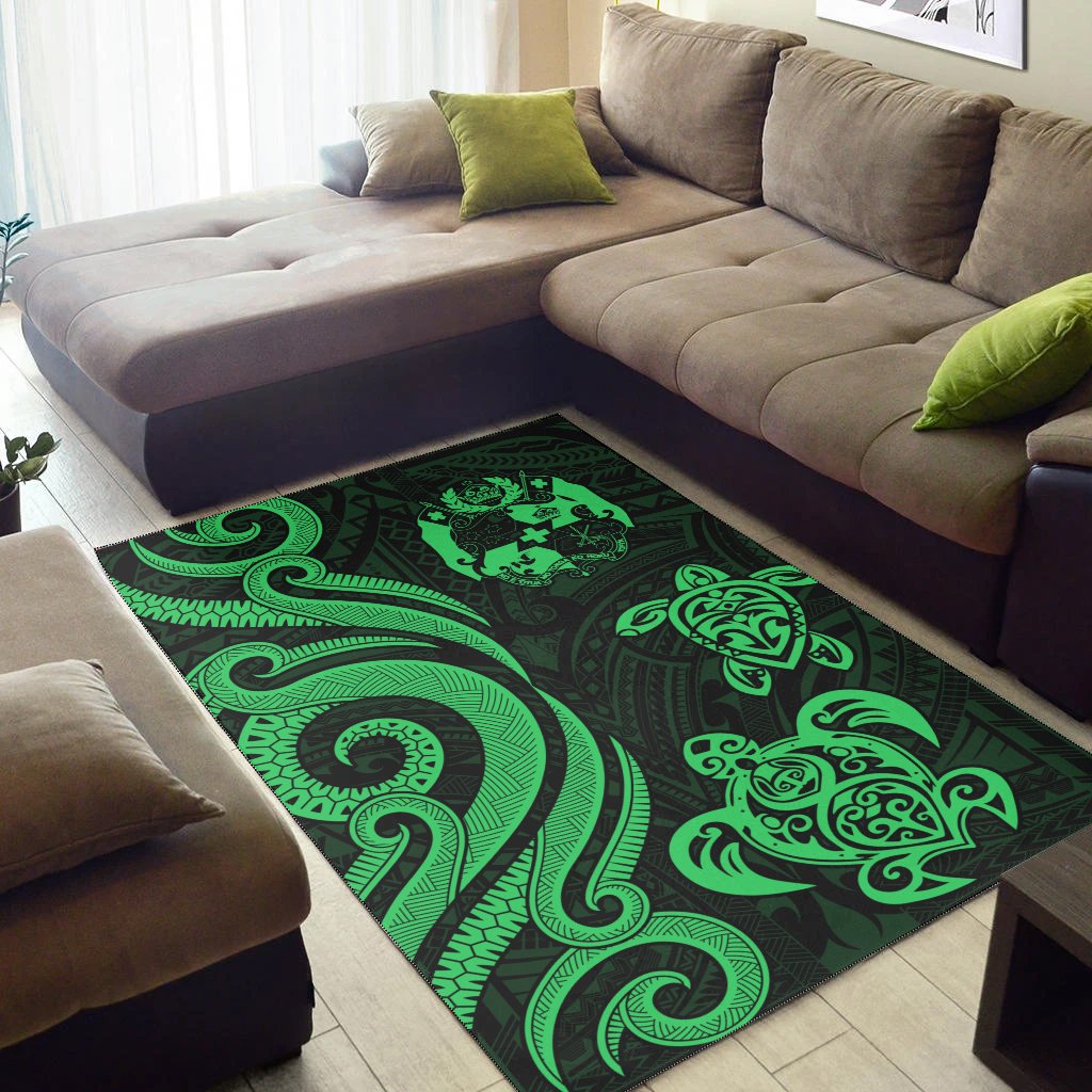 Tonga Area Rug - Green Tentacle Turtle-Myprintsy