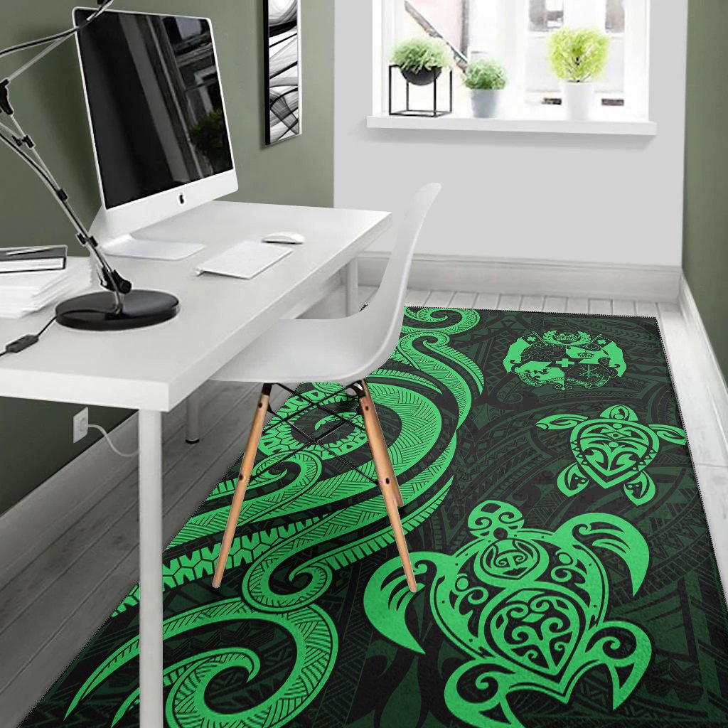 Tonga Area Rug - Green Tentacle Turtle-Myprintsy