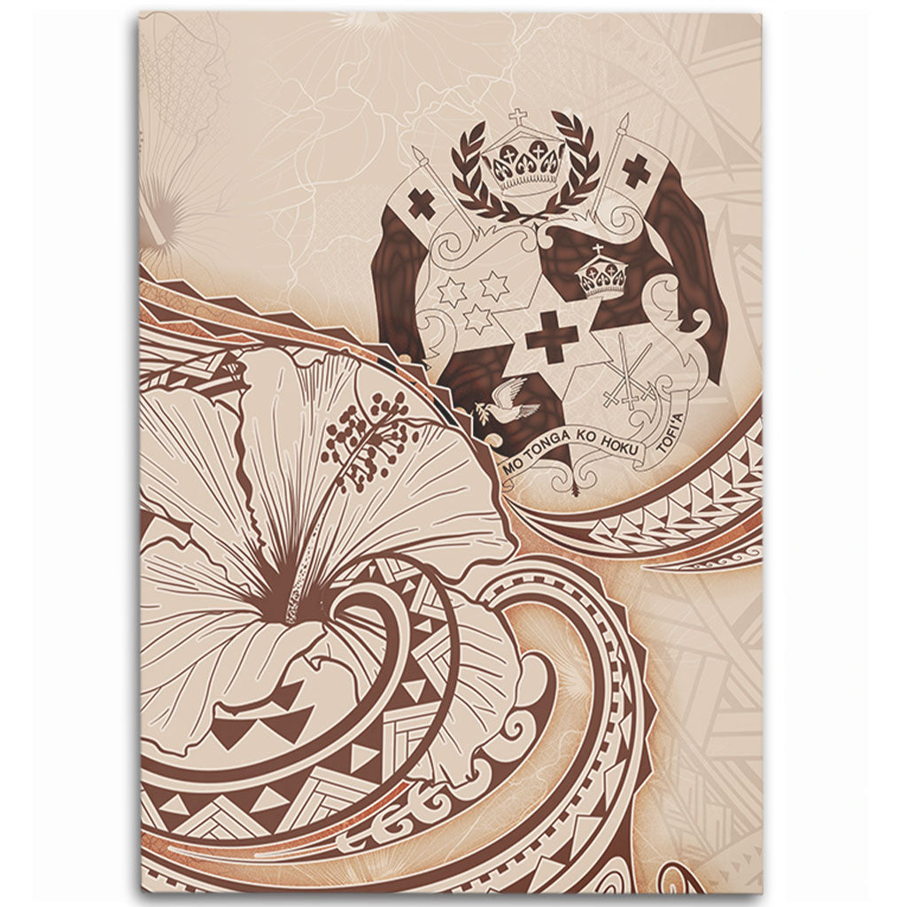 Tonga Area Rug Hibiscus Flower Vintage Style-Myprintsy