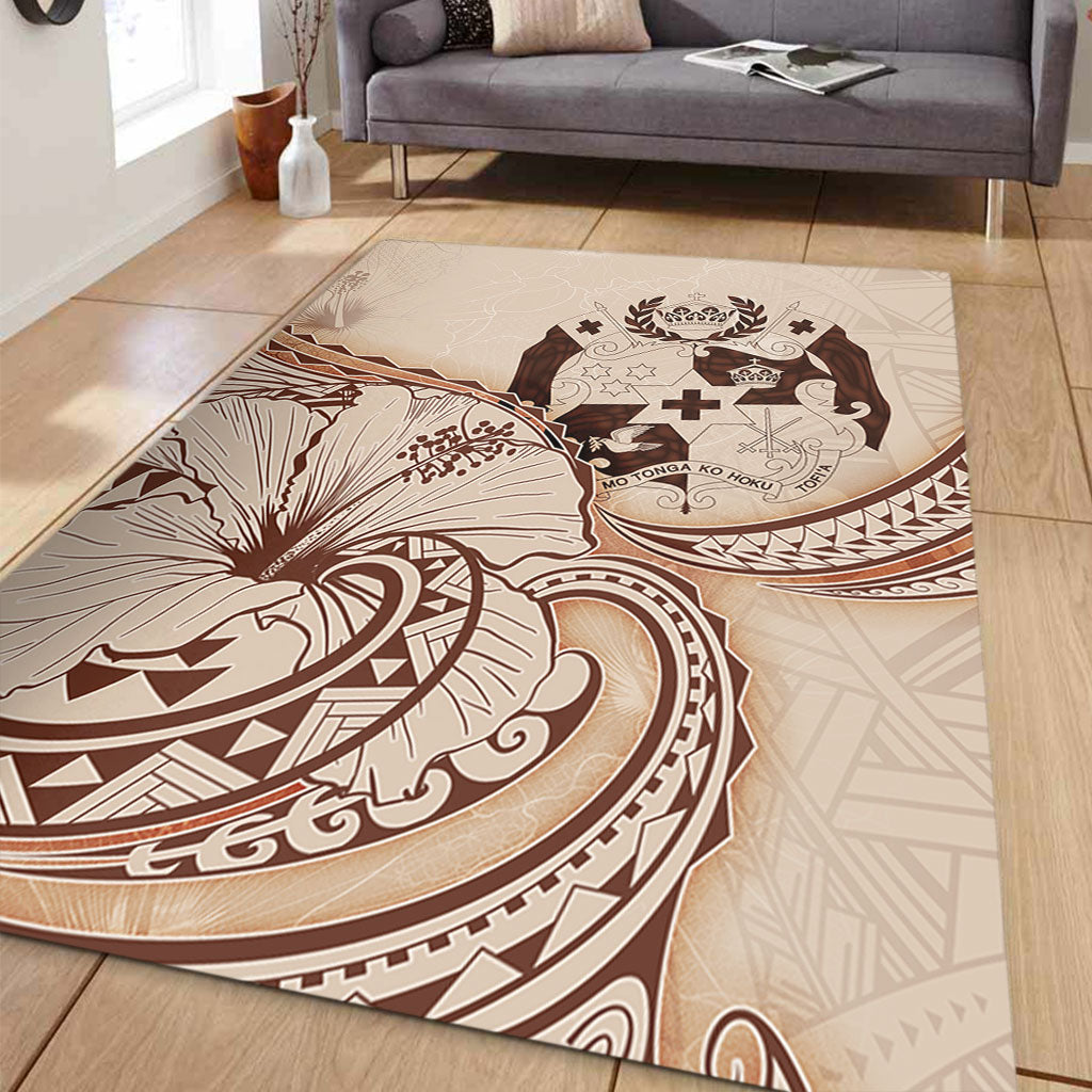 Tonga Area Rug Hibiscus Flower Vintage Style-Myprintsy