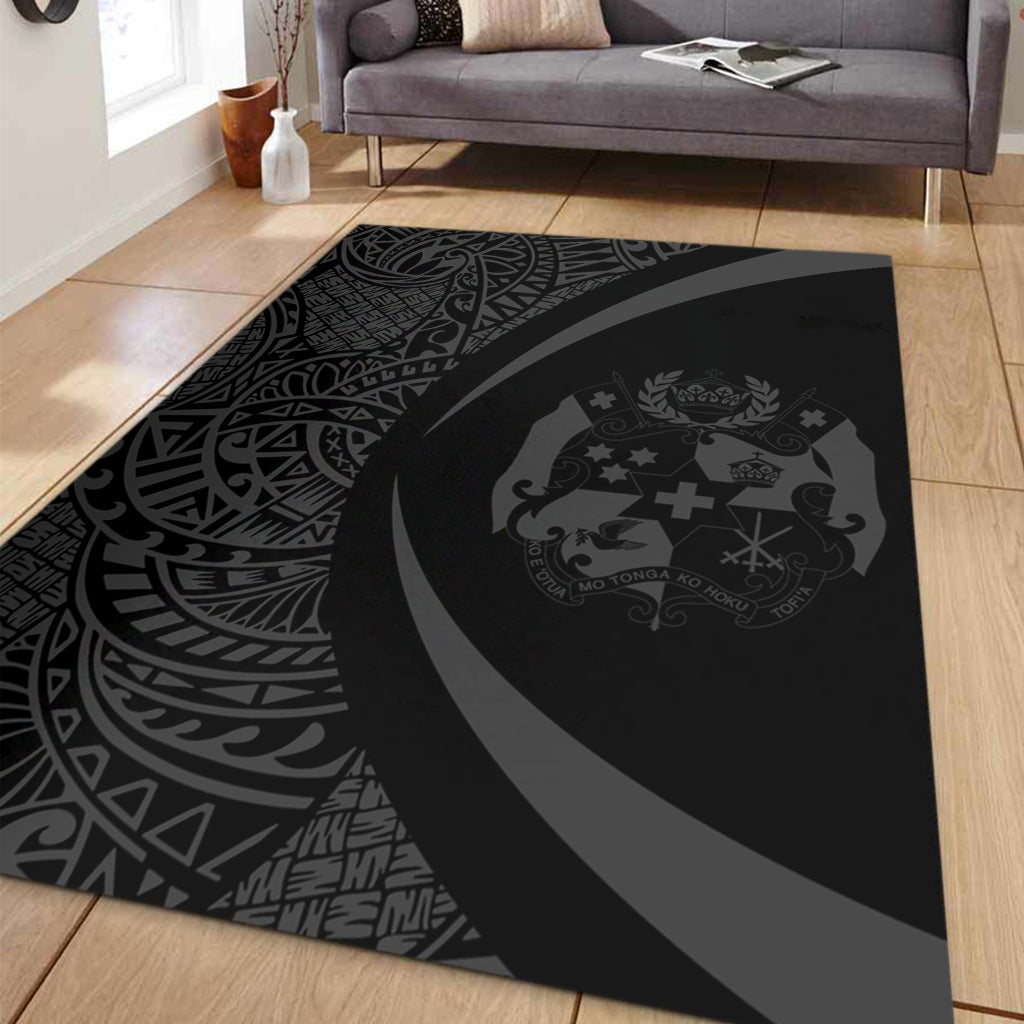 Tonga Area Rug Lauhala Gray Circle Style-Myprintsy