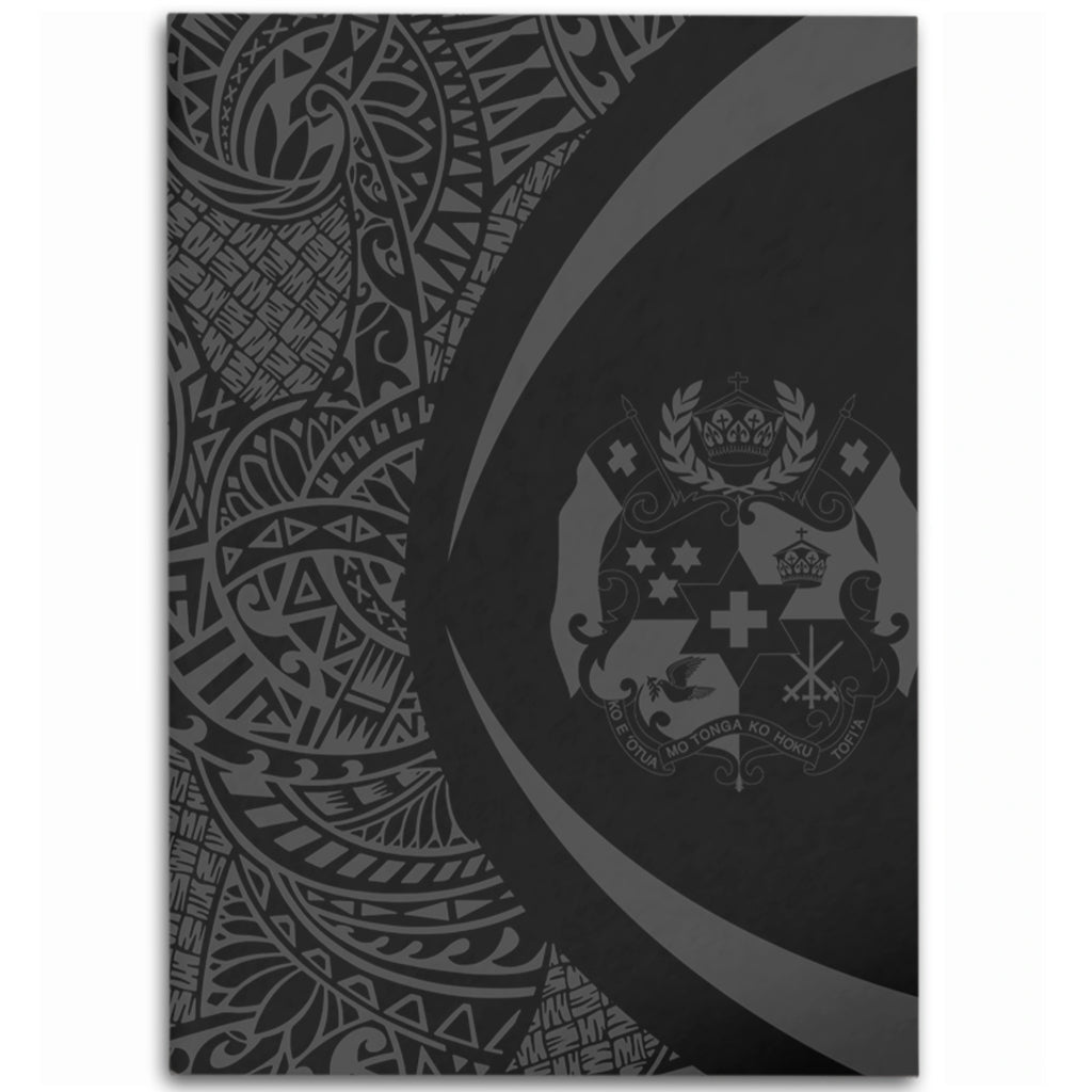 Tonga Area Rug Lauhala Gray Circle Style-Myprintsy