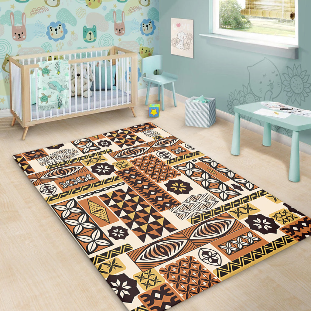 Tonga Area Rug Ngatu Tapa Pattern-Myprintsy