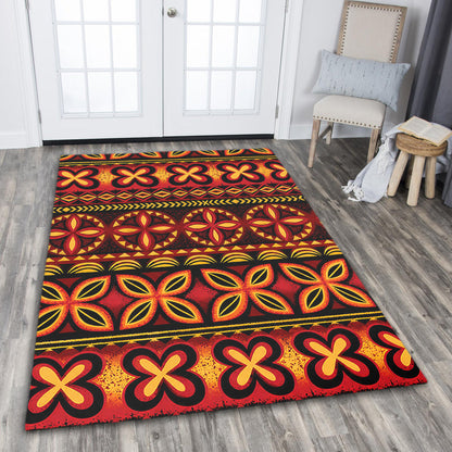 Tonga Area Rug Ngatu Tapa Tribal Pattern-Myprintsy