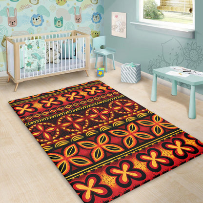 Tonga Area Rug Ngatu Tapa Tribal Pattern-Myprintsy